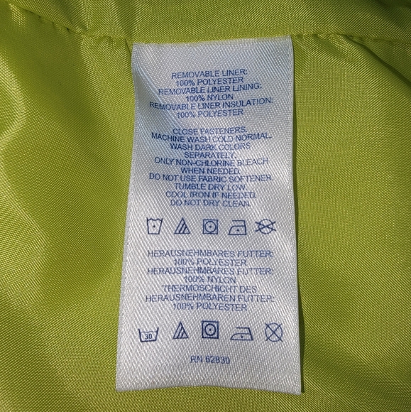 Lands' End Green & White Ski Jacket Size S 6-8 - Picture 9 of 10